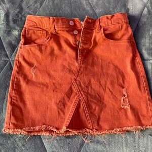 older girl jean skirt